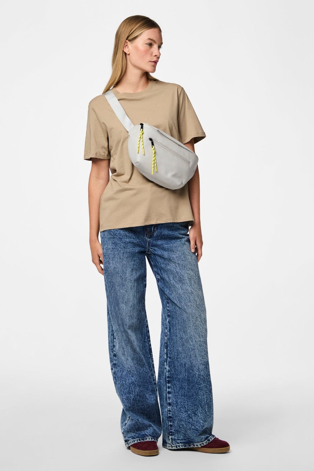 Pieces - Pcria Ss Solid Tee - 4280158 Silver Mink - Image 6