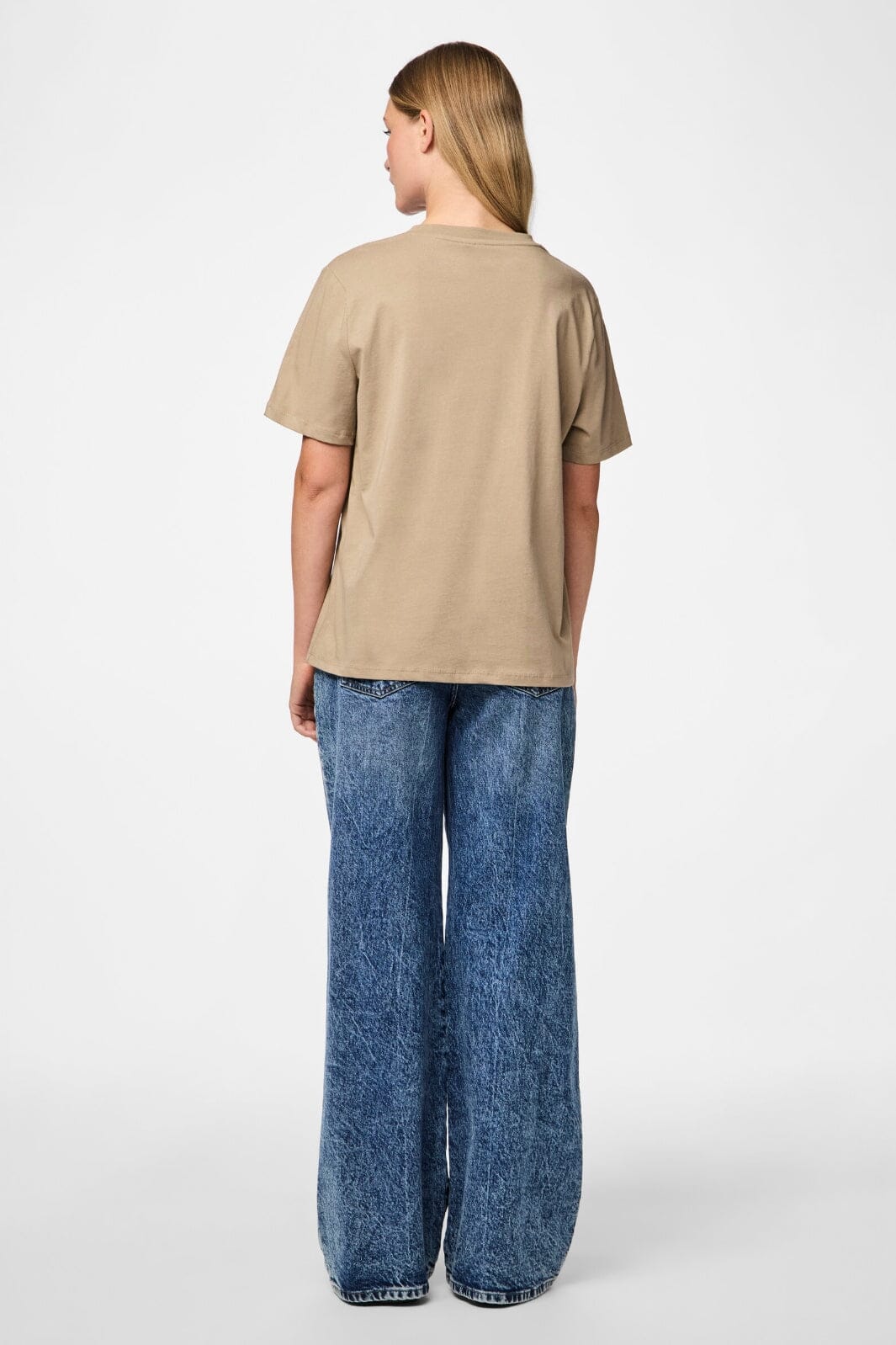 Pieces - Pcria Ss Solid Tee - 4280158 Silver Mink - Image 7