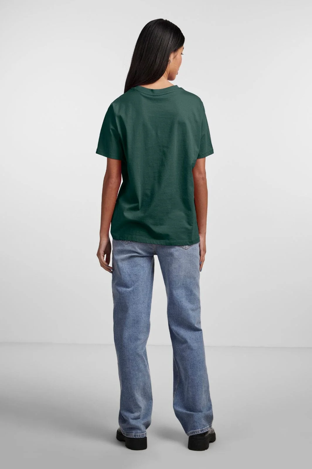 Pieces - Pcria Ss Solid Tee - 4280166 Trekking Green - Image 6