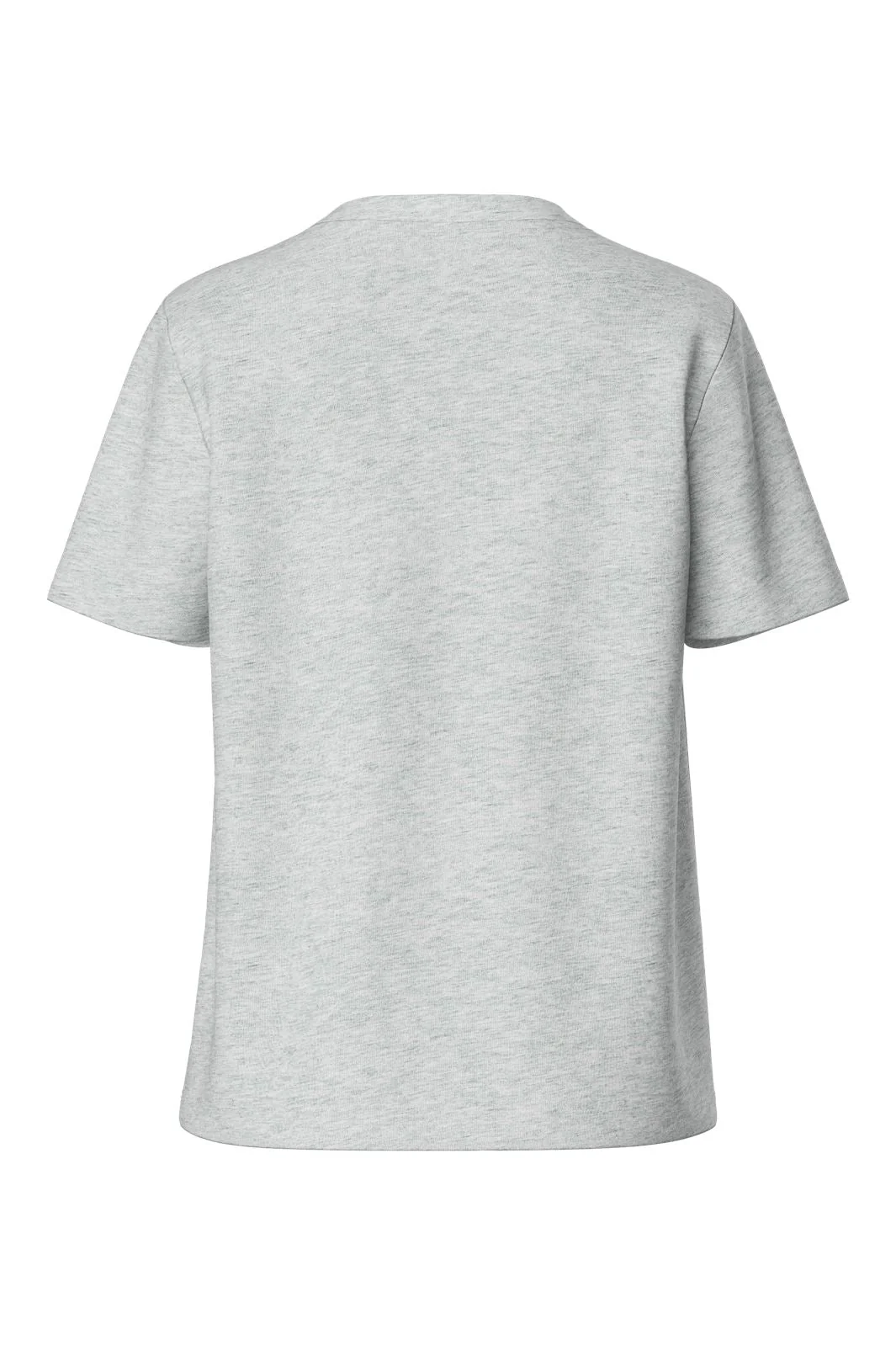 Pieces - Pcria Ss Solid Tee - 4287784 Light Grey Melange - Image 5