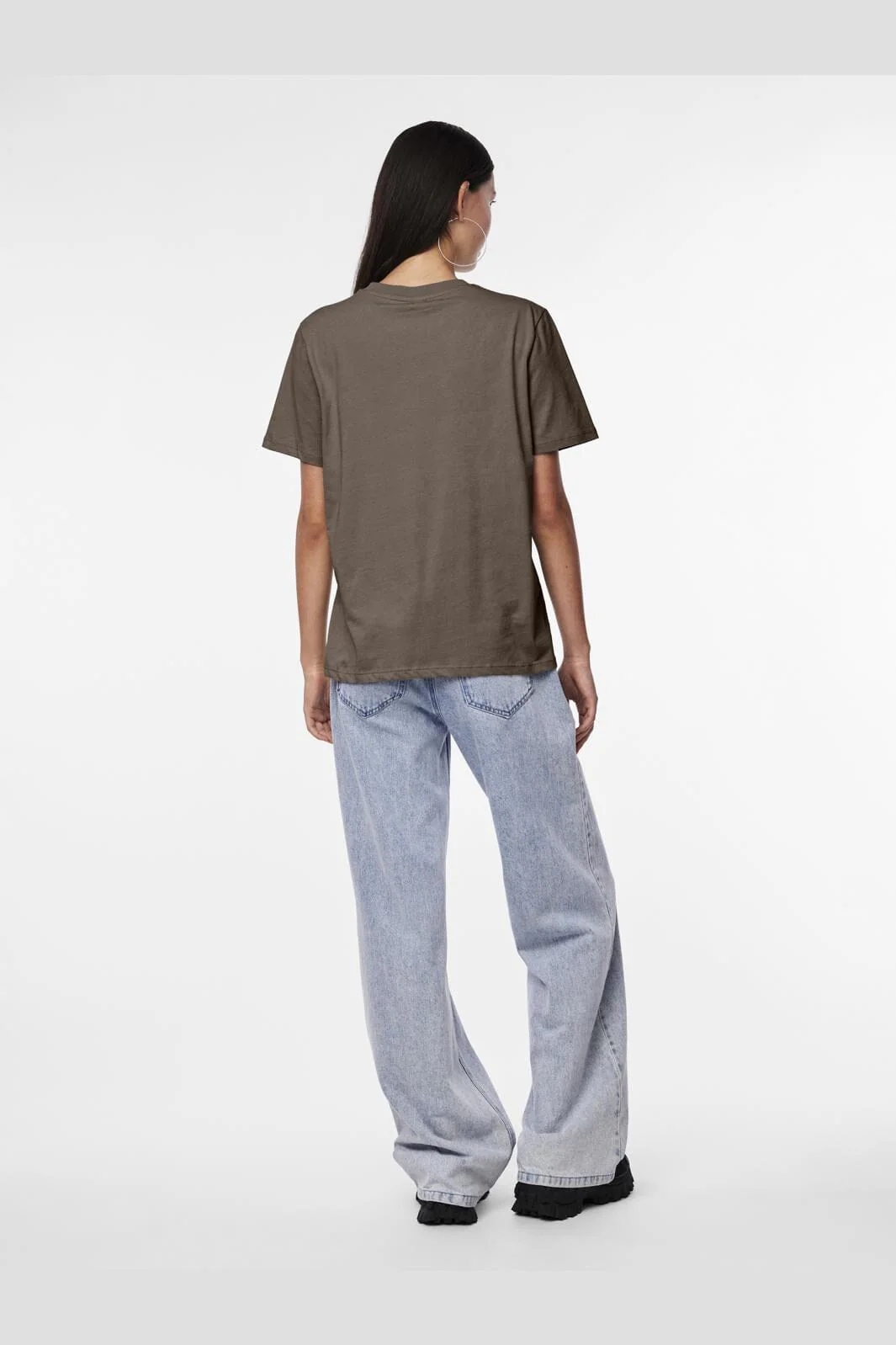 Pieces - Pcria Ss Solid Tee - 4551300 Morel - Image 3