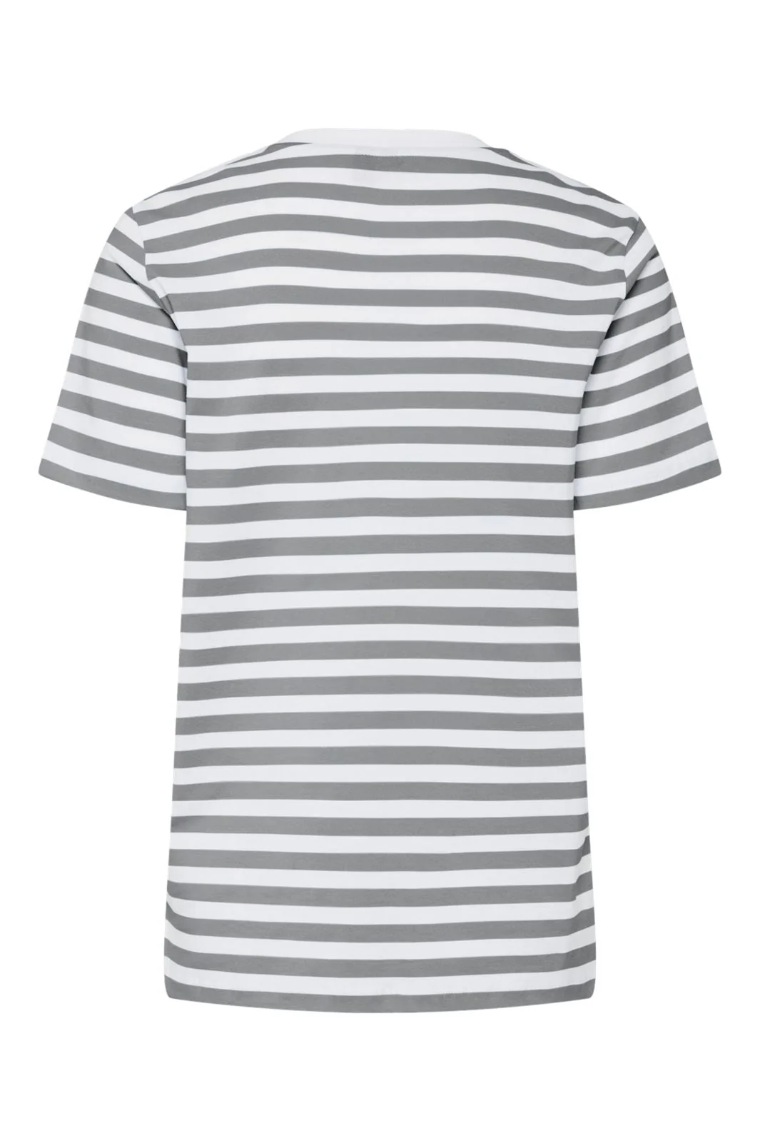 Pieces - Pcria Ss Tee Stripes - 4651140 Ultimate Grey Bright White - Image 4