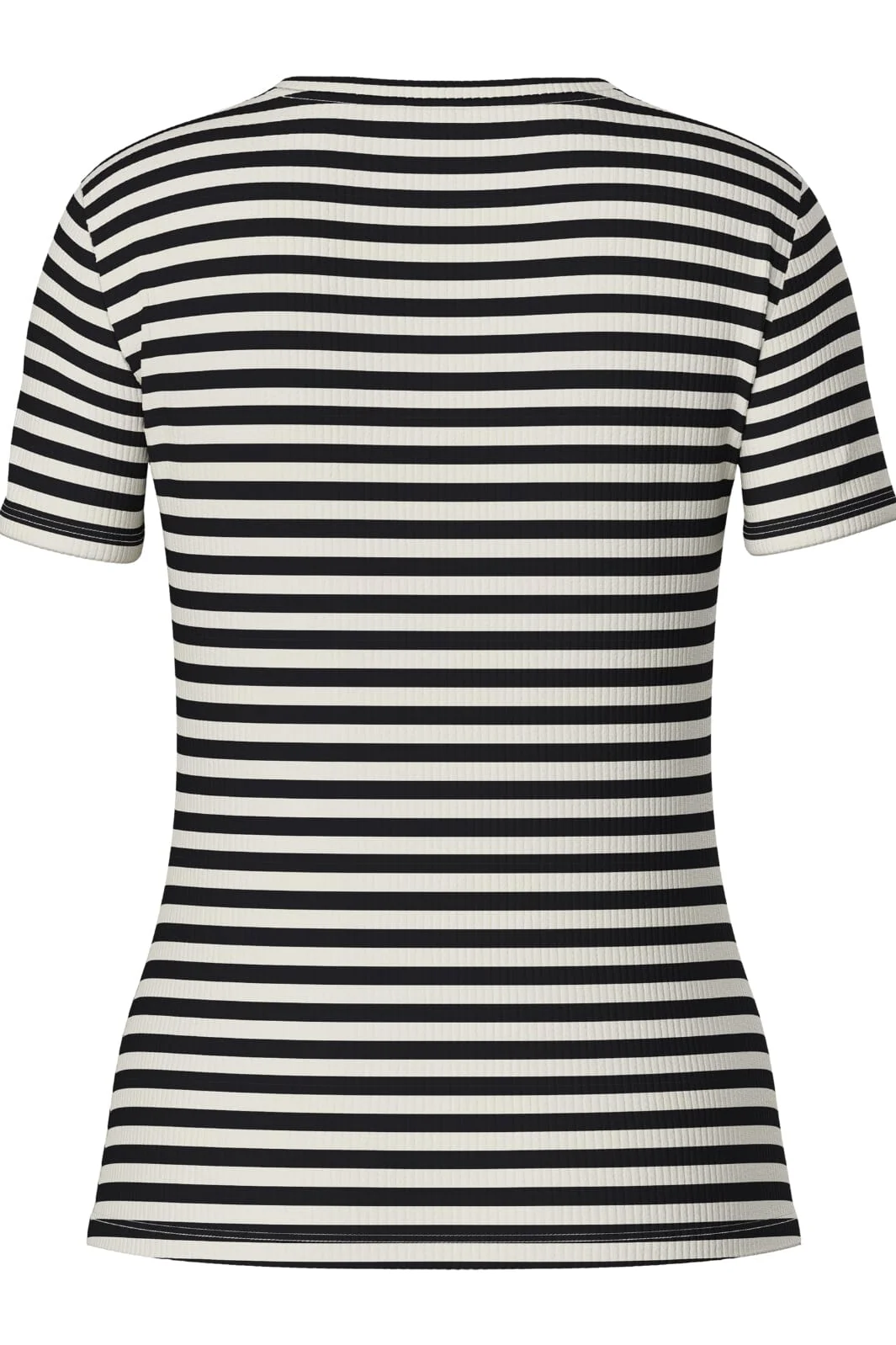 Pieces - Pcruka Ss Top Bc - Cloud Dancer/black - Image 4