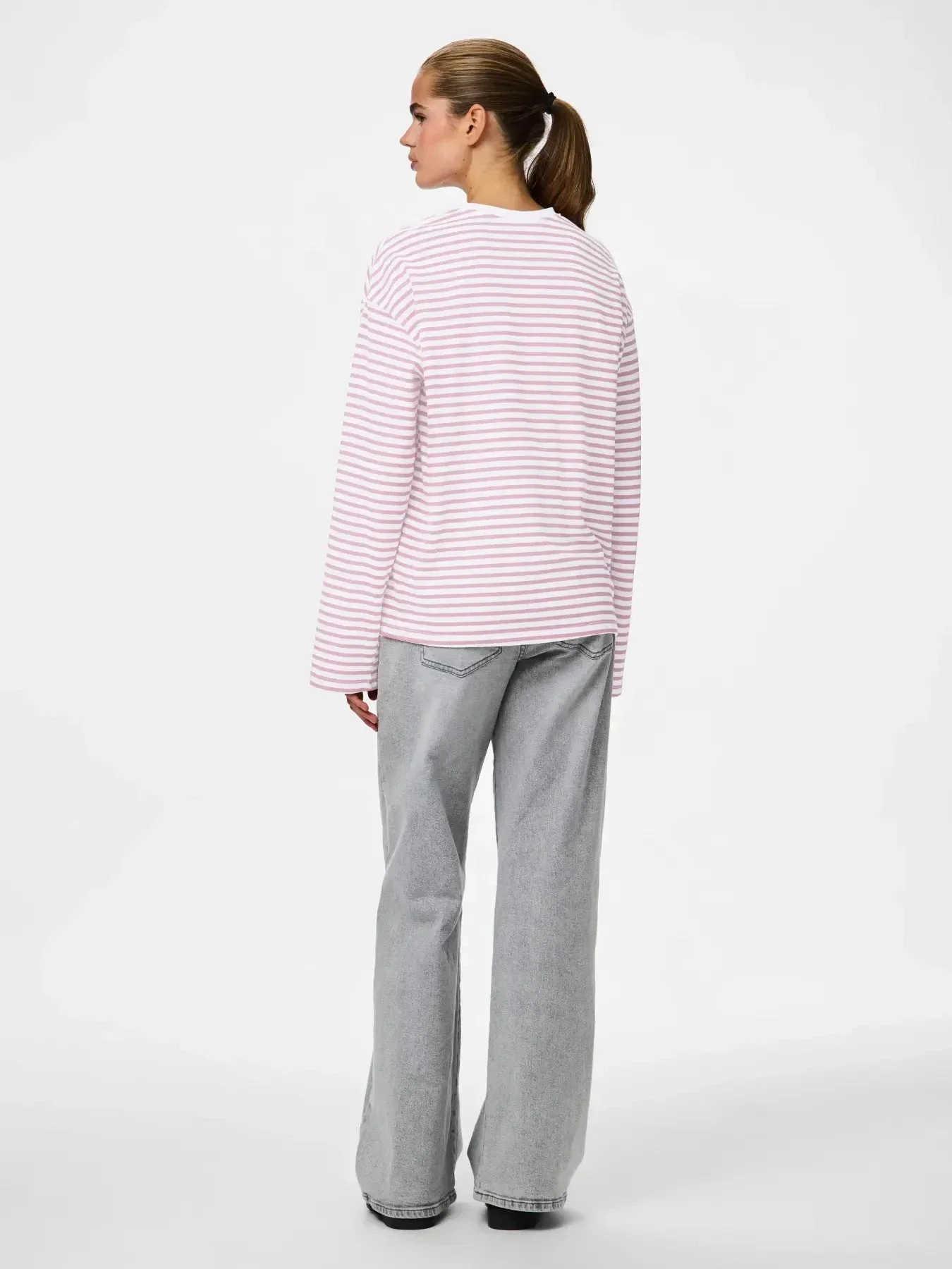 Pieces - Pcsadie Ls Top - 5090856 Bright White Roseate Spoonbill - Image 3