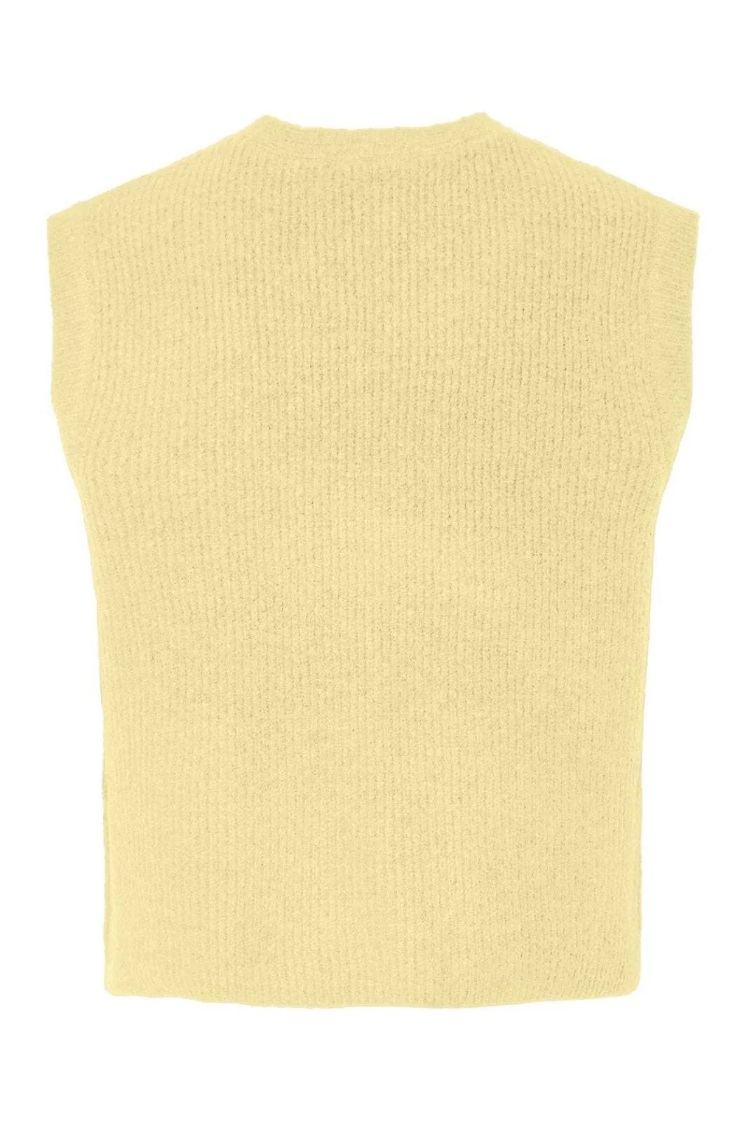 Pieces - Pcsilly Sl V-Neck Knit Vest - 4974532 French Vanilla - Image 2