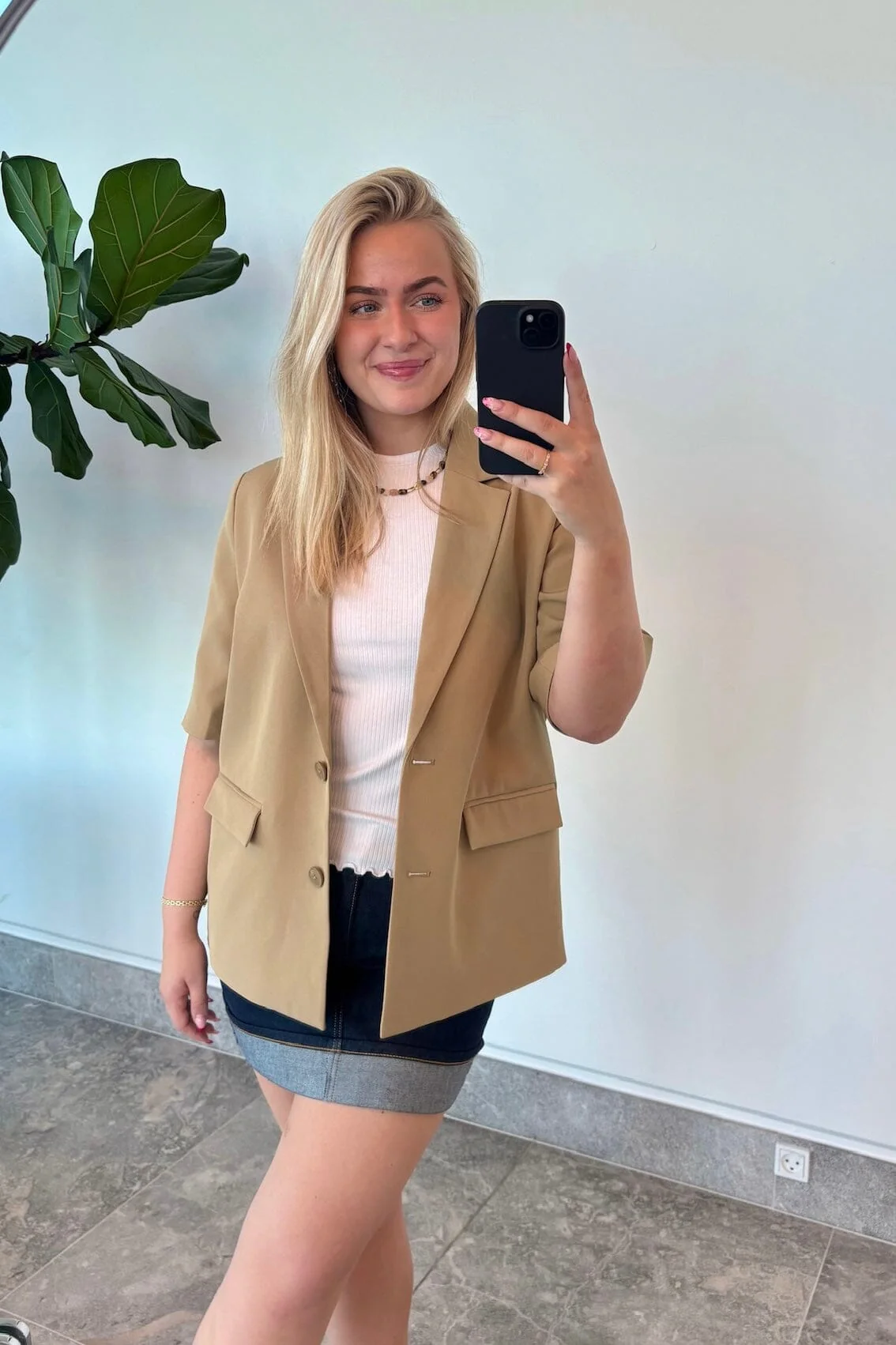 Pieces - Pctempre Ss Blazer - 4740954 Elmwood