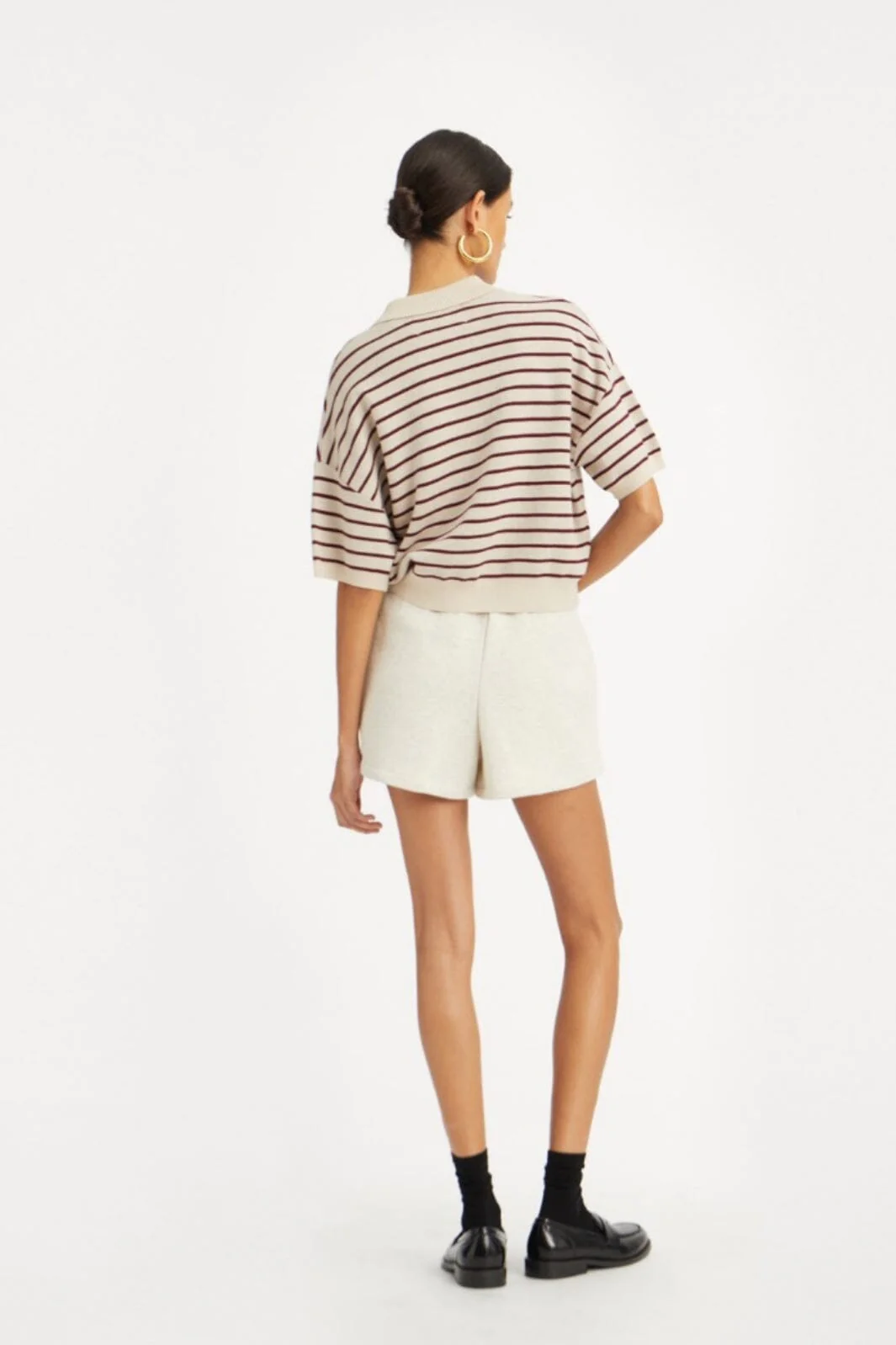 Rotate - Heavy Sweat Shorts1143833070 - White Melange - Image 3