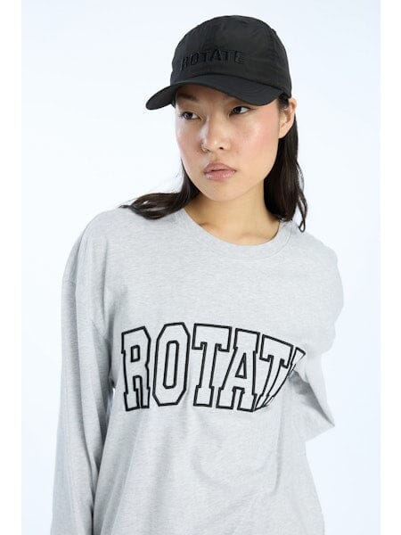 Rotate - Jersey Ls T-shirt 1153281473 - 1473 Light Grey Melange - Image 3