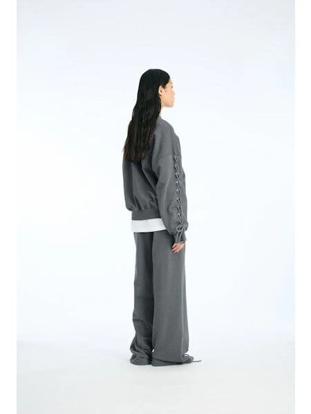 Rotate - Lacing Sweatpants 1143891205 - 1205 Gray Pinstripe - Image 5