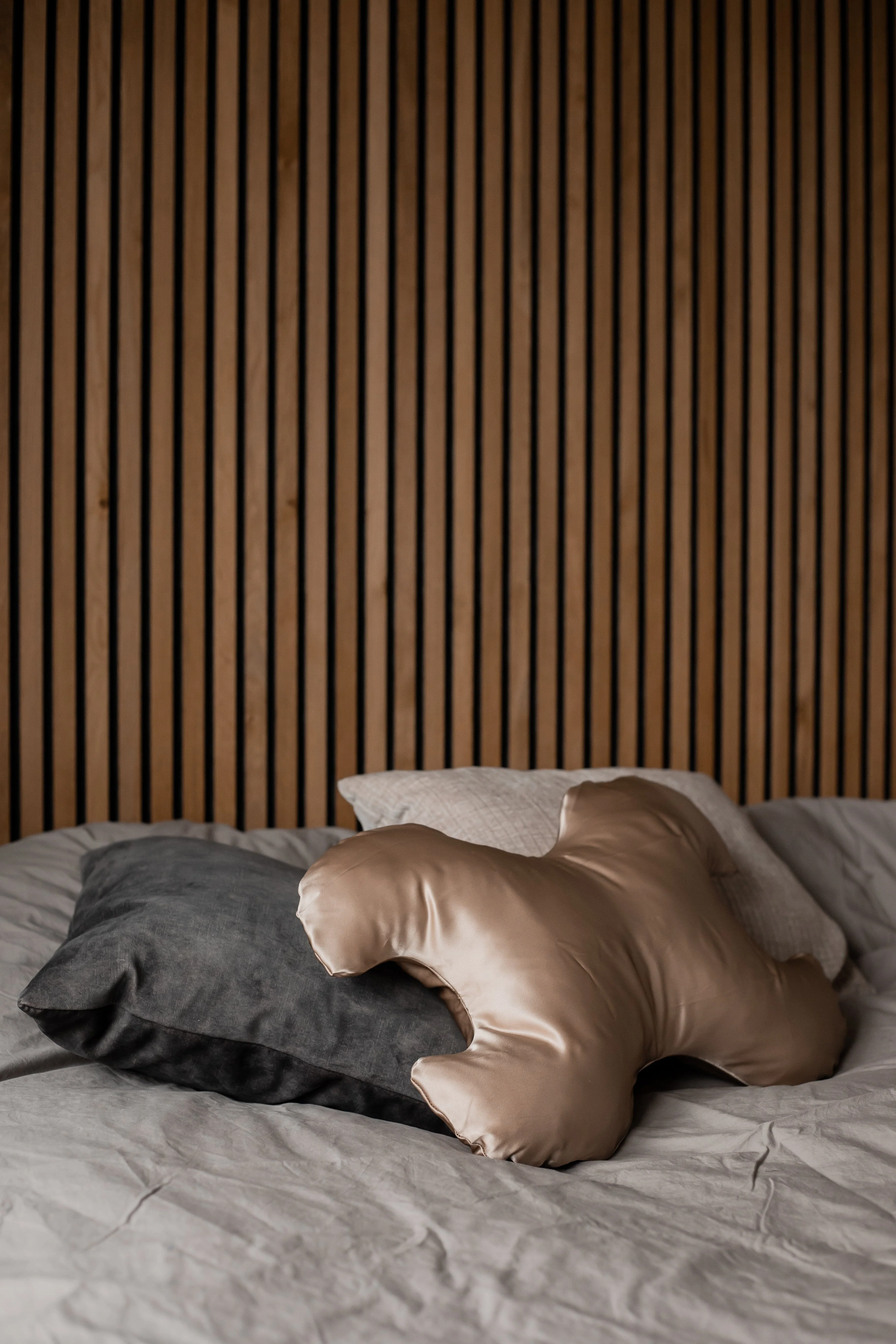 Save My Face - Le Grand - stor pude med 100% silkebetræk Bronze - Image 2