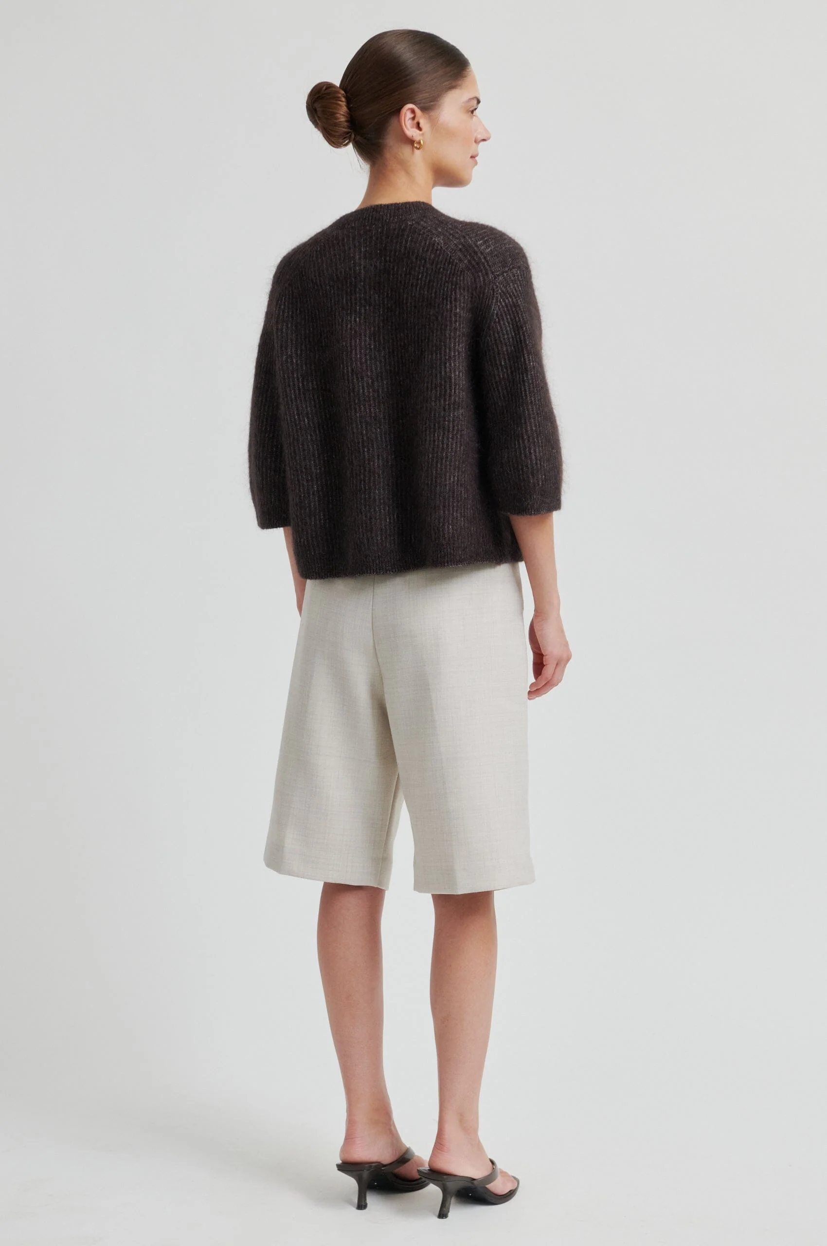 Second Female - Andrea Knit Rib Cardigan 58367 - 6150 Chocolate Torte - Image 6