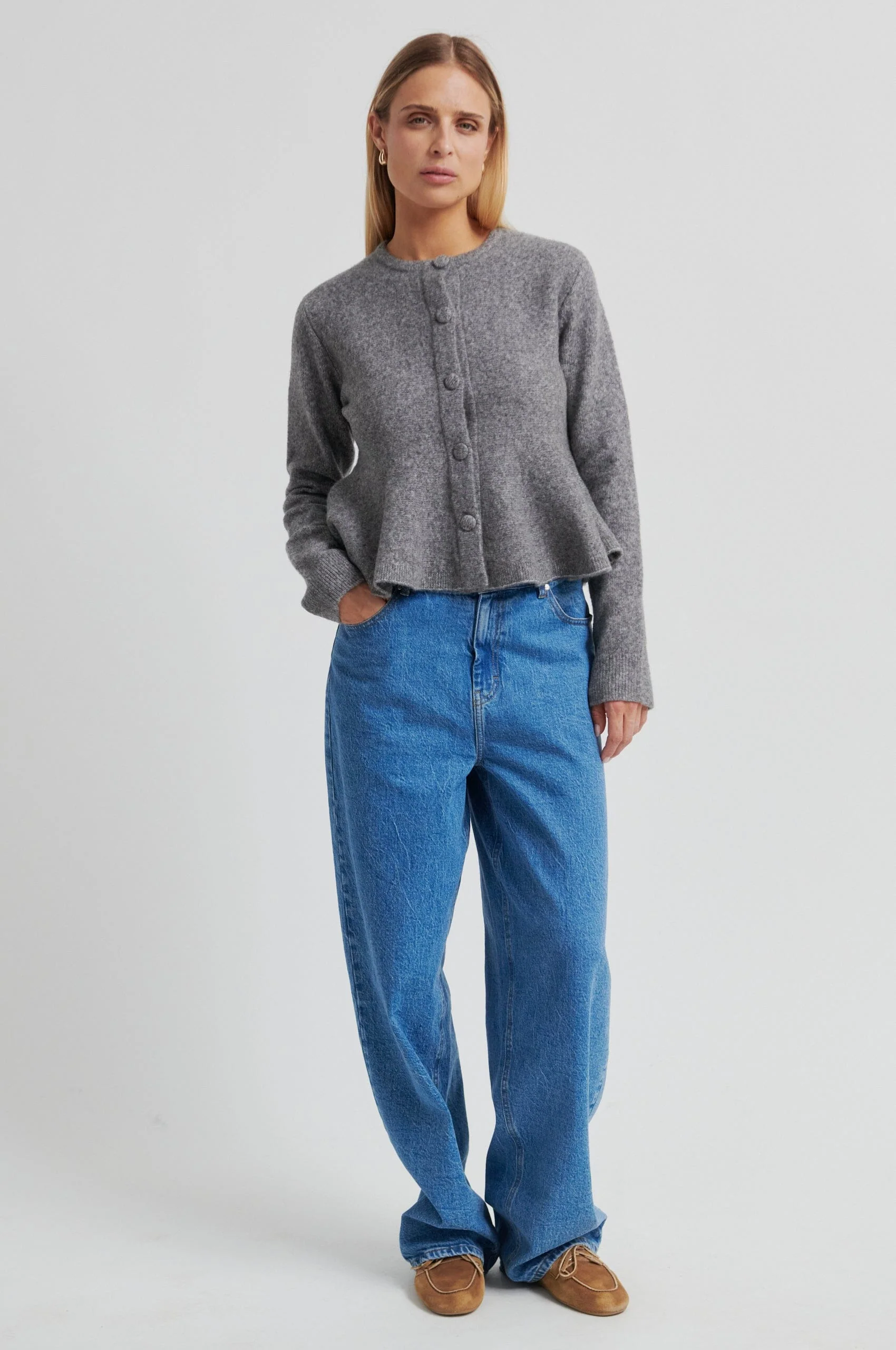 Second Female - Belton Barrel Denim Jeans 60442 - 5997 Blue denim - Image 3