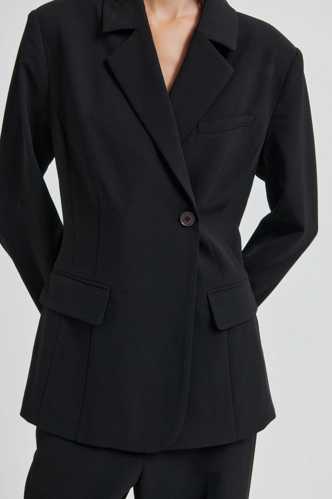 Second Female - Fique Fitted Blazer 60000 - 8001 Black - Image 2