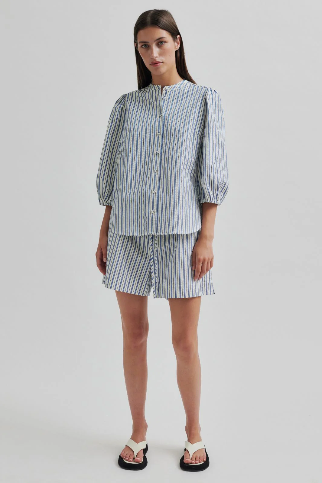 Second Female - Serifa Shorts 59638 - Cornflower Blue 5087 - Image 3