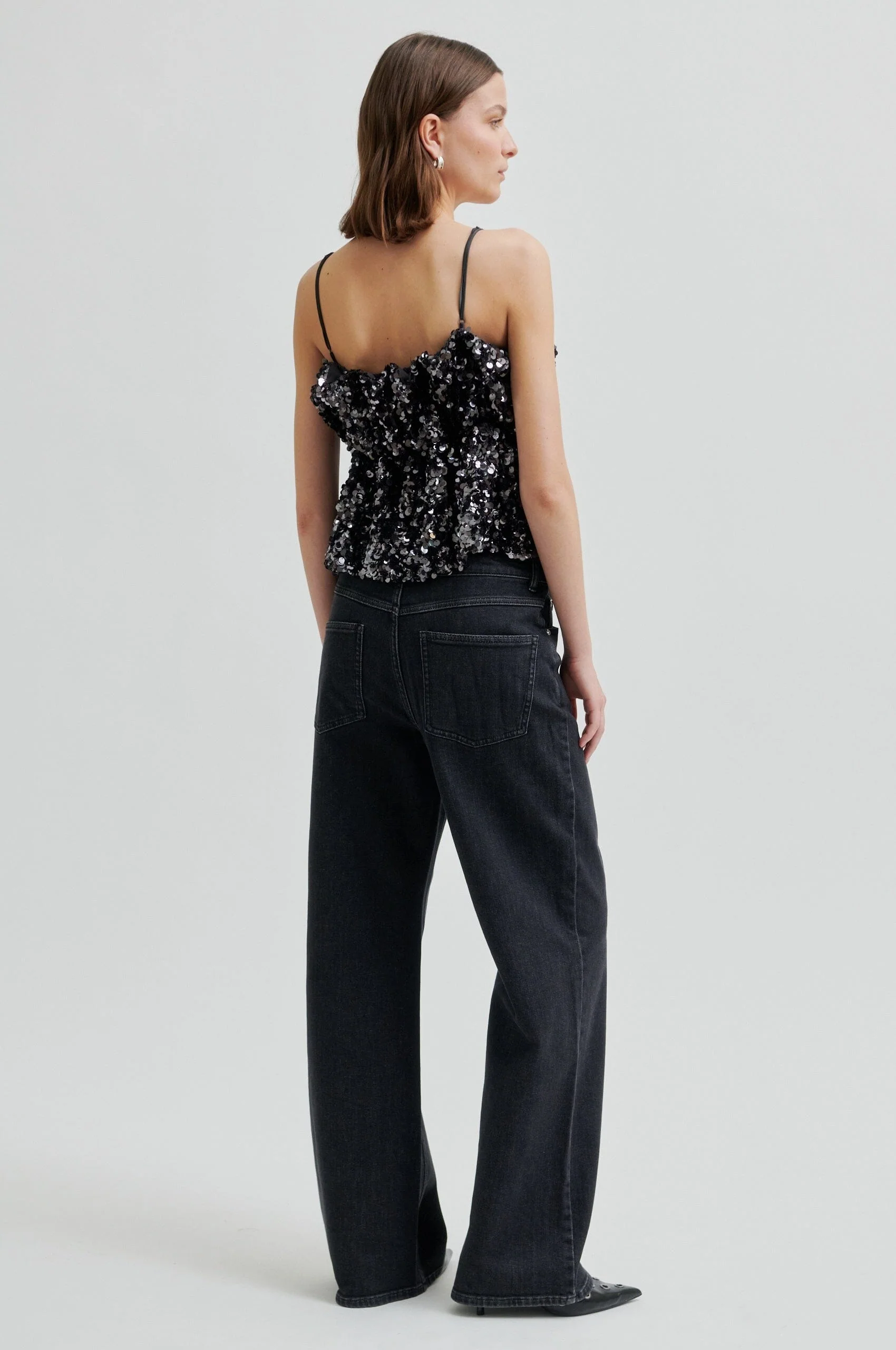 Second Female - Shiny Strap Top 60229 - 7049 Gungrey Metal - Image 6