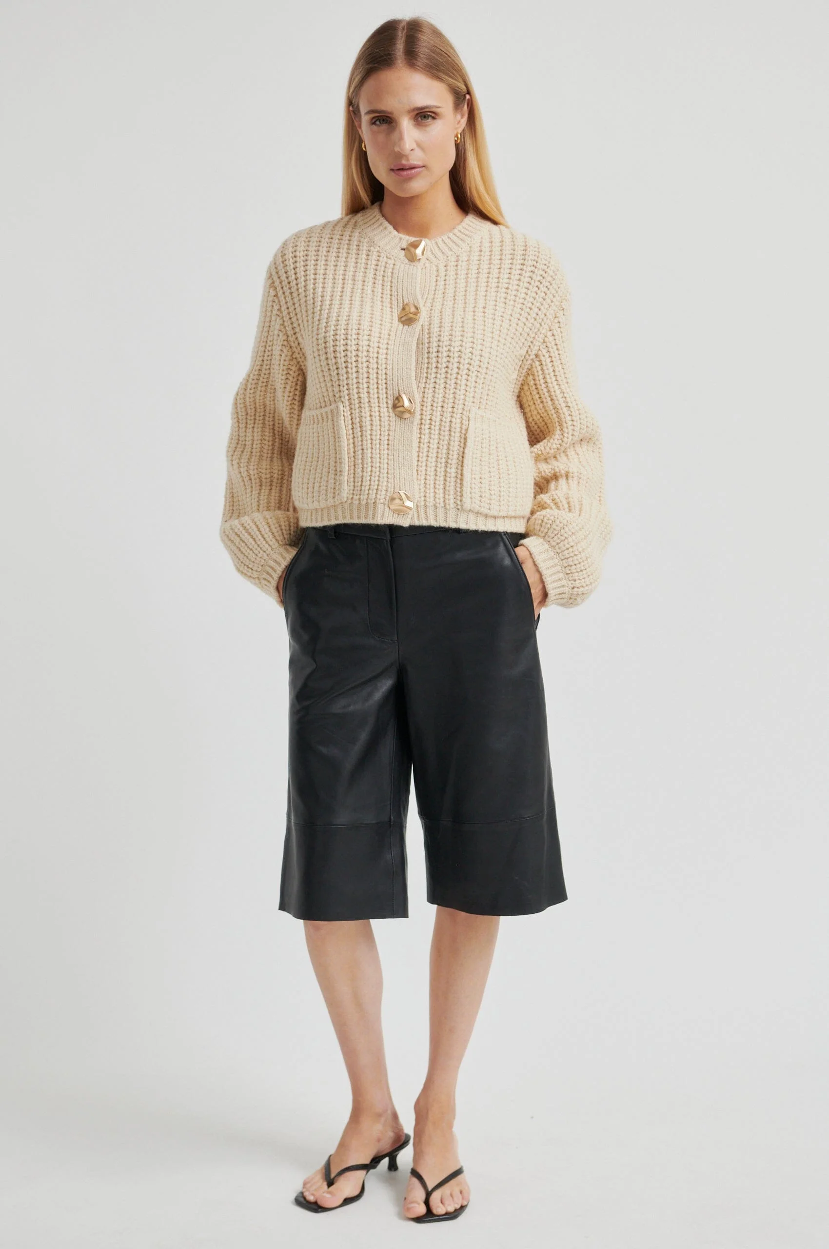 Second Female - Ulrikke Knit Cardigan 60463 - 0512 Soft Beige - Image 5