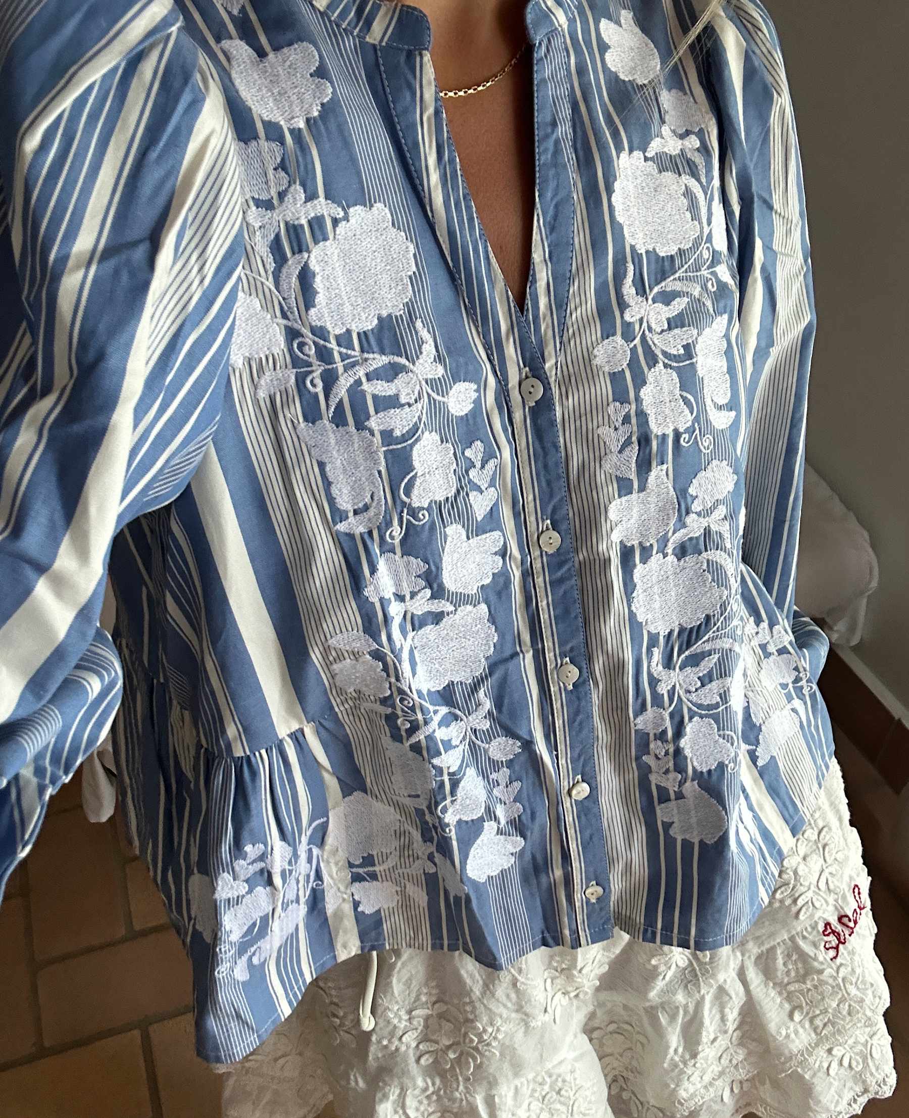 Sissel Edelbo - Juliane Top SE 1772 - Blue Stripes - Image 4