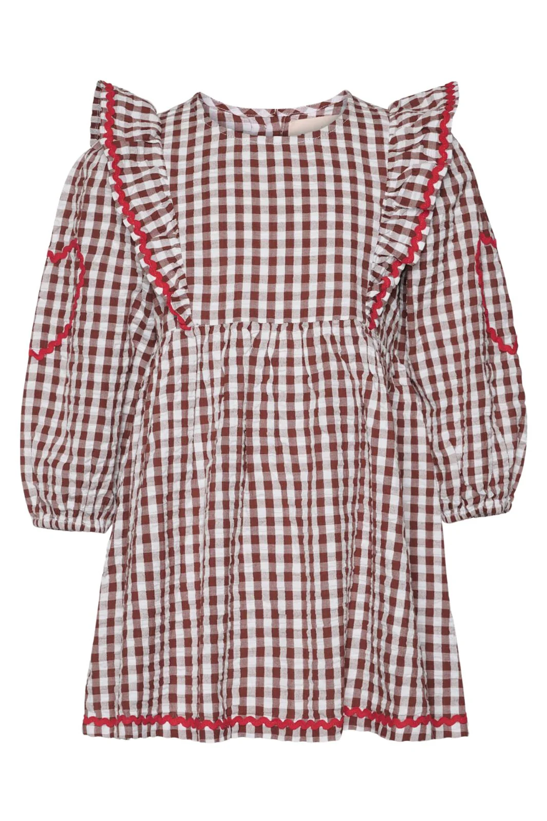Sissel Edelbo - Nanette MINI Dress SE 1678 - Brown Checks - Image 2