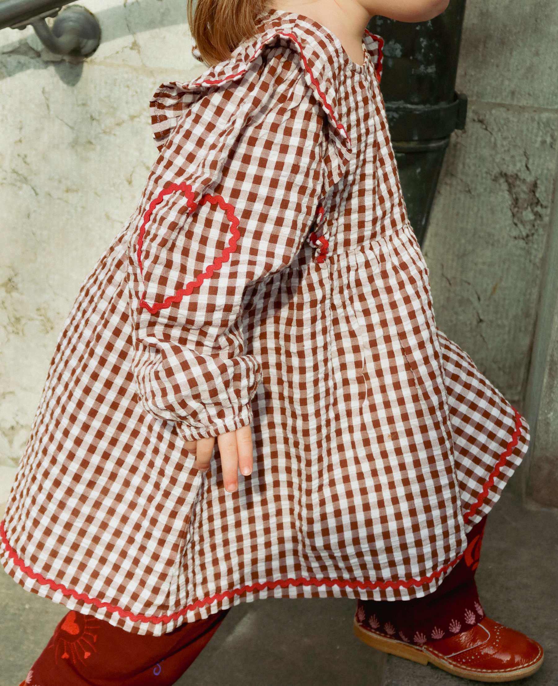 Sissel Edelbo - Nanette MINI Dress SE 1678 - Brown Checks - Image 3