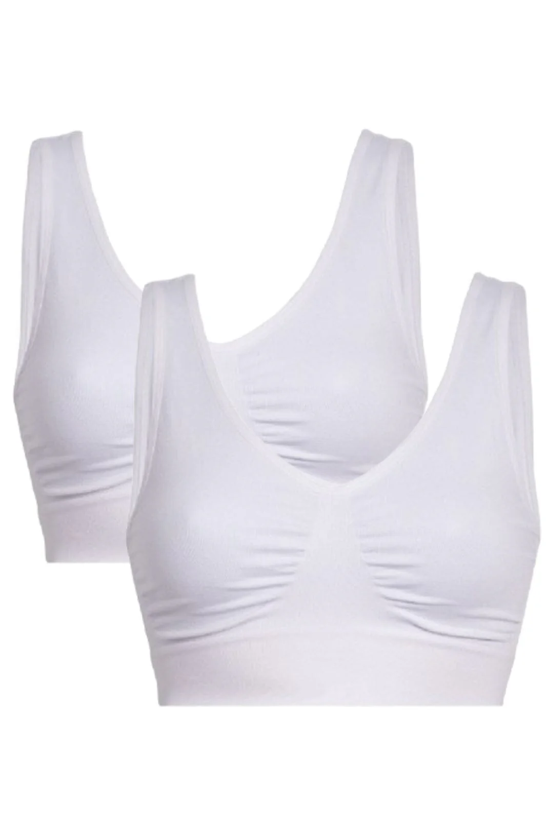 Soft basic - Haily Bra top wide strap 2 pak - white - Image 3