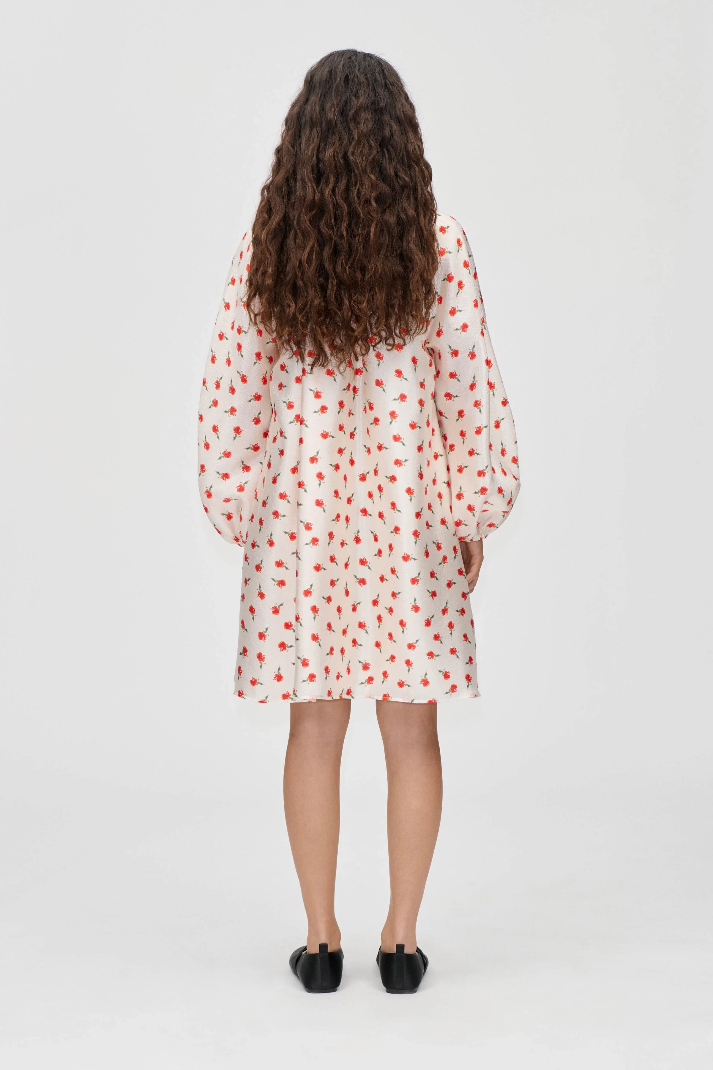 Stine Goya - 2067 Flat Textured Poly, Voluminous Bow Dresssg-ps26-d150-2067 - Ditzy Petunia - Image 3
