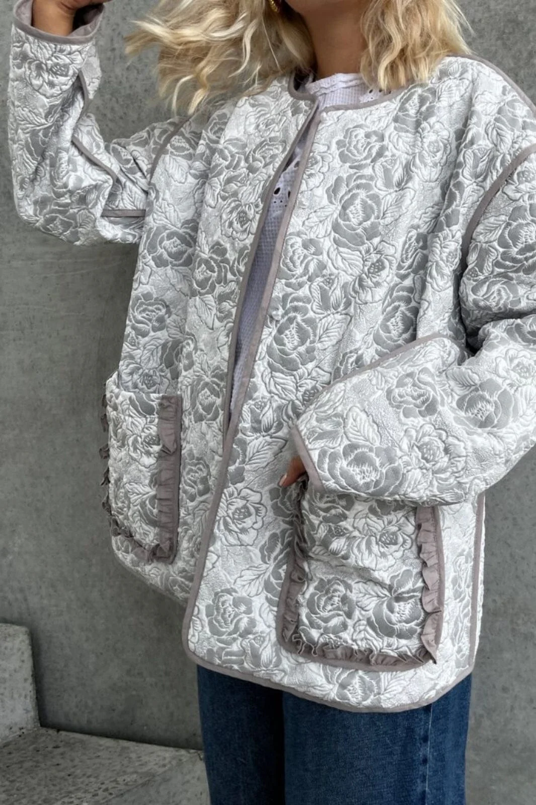 Stories From The Atelier By Copenhagen Shoes - For Keep Jacket - 0028 Grey - Image 3