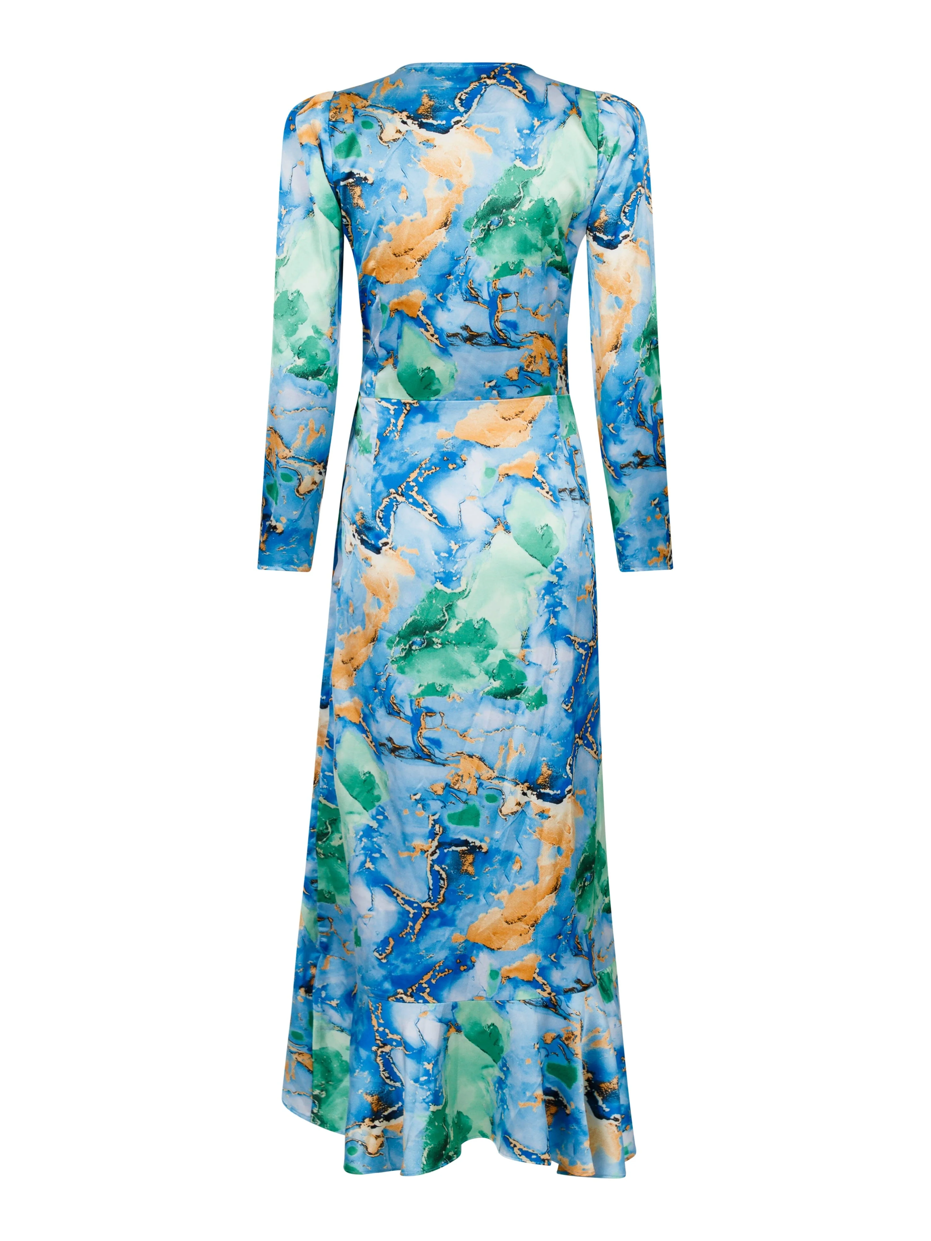 Valentin Studio - Senorita Watercolour Dress - Blue - Image 6
