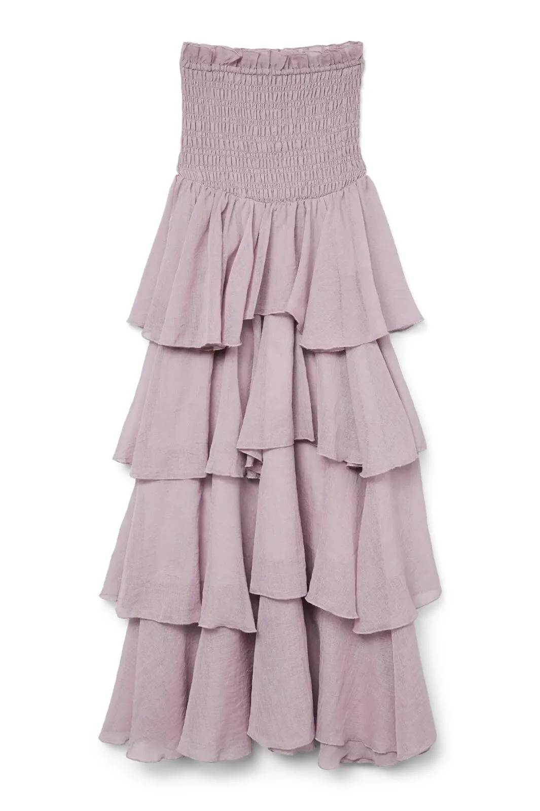Vero Moda - Vmdelilah Sl Smock Ruffle Dress - 4830817 Elderberry