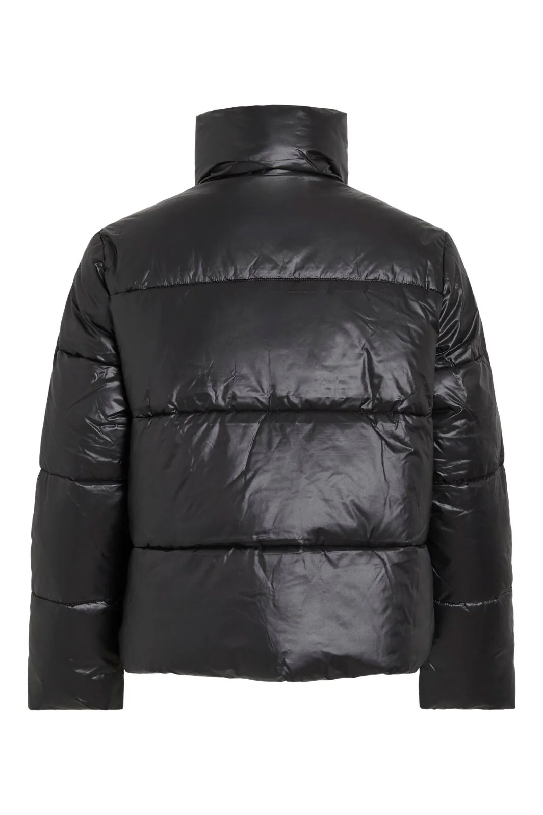 Vila - Vilidda L/S Shinny Puffer Short Jacket - 4909324 Black - Image 7