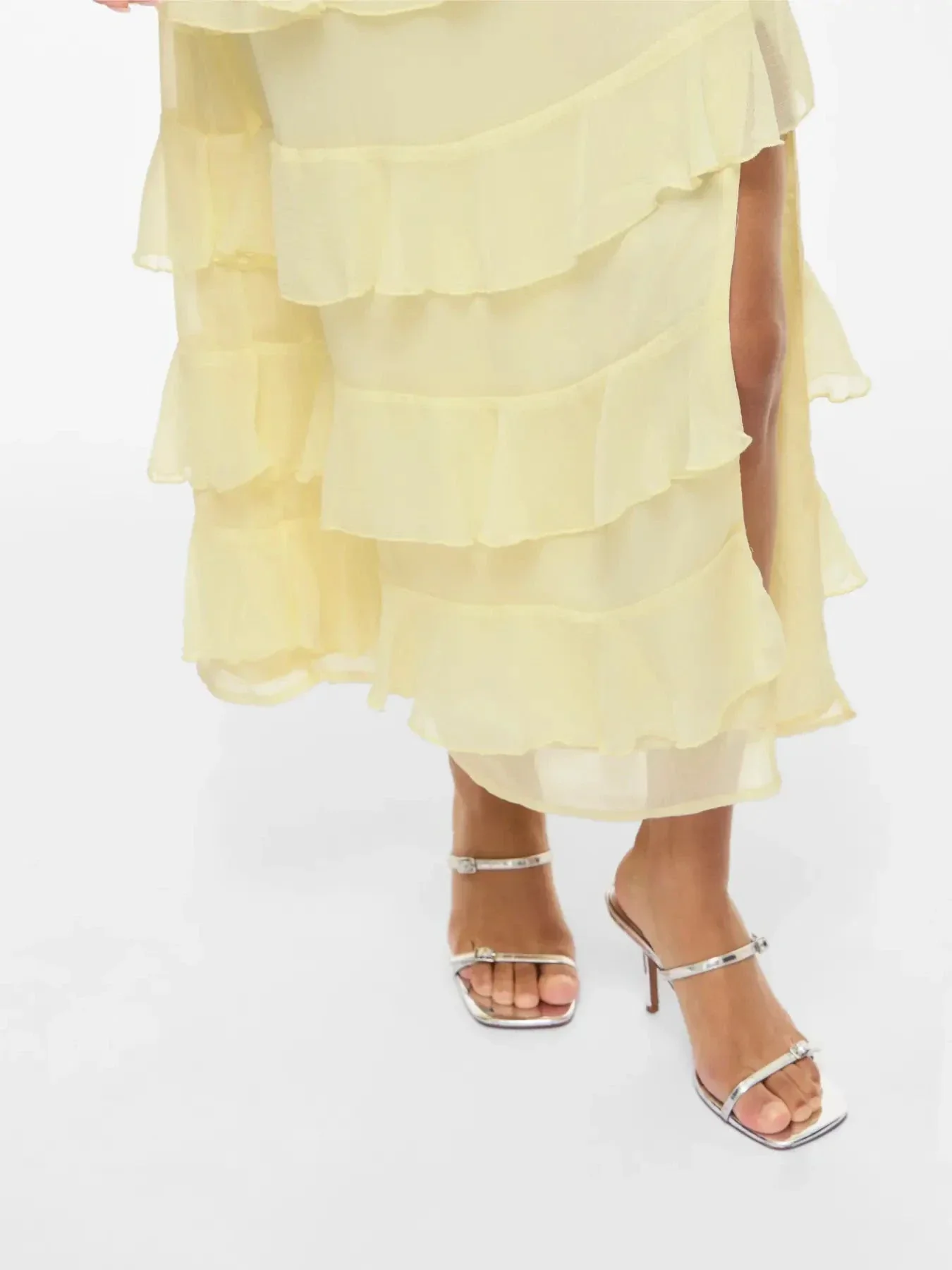 Vila - Viluna Strap Ankle Dress Noos/Dc - 5005151 Pastel Yellow - Image 5