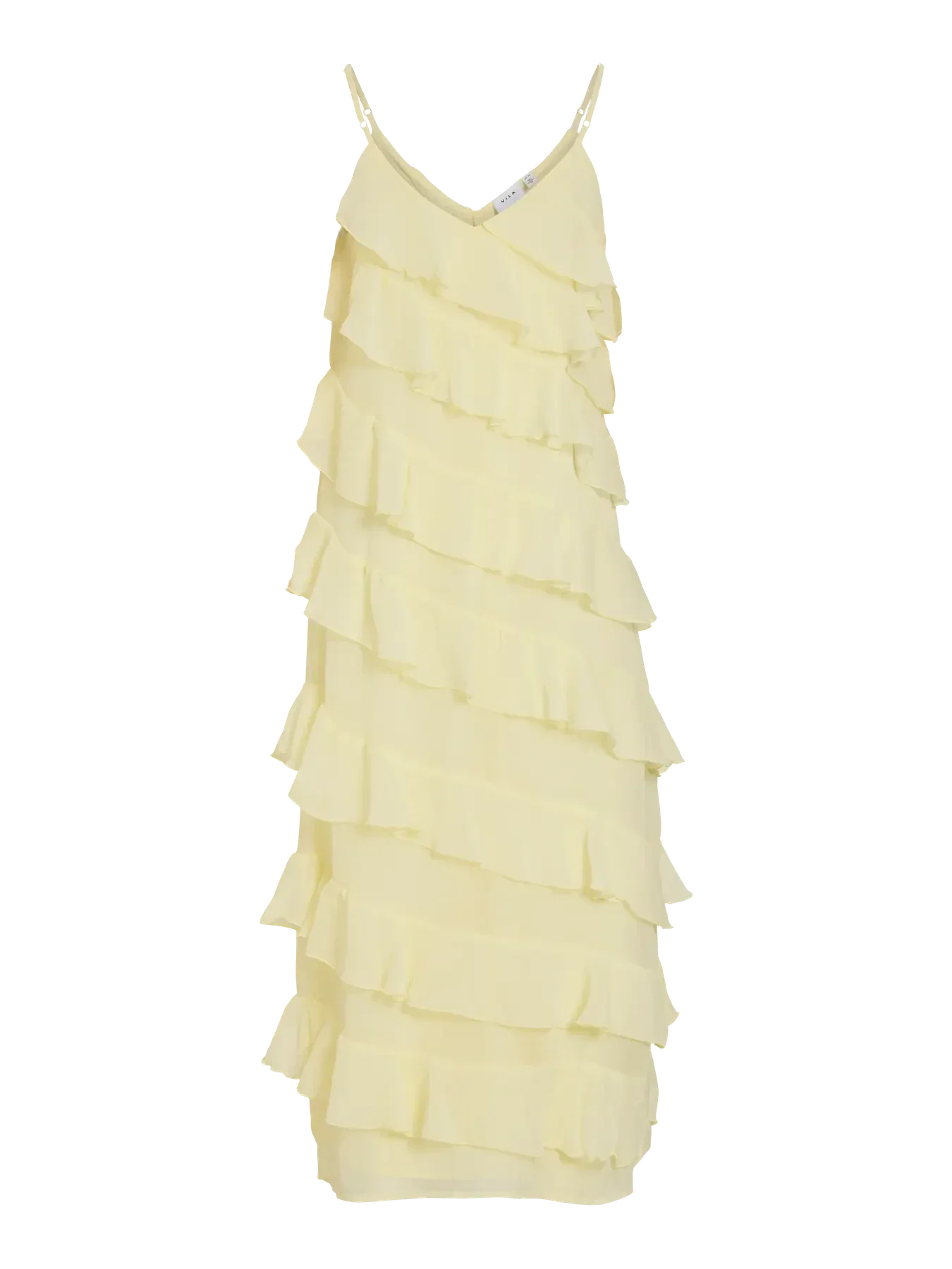 Vila - Viluna Strap Ankle Dress Noos/Dc - 5005151 Pastel Yellow - Image 6