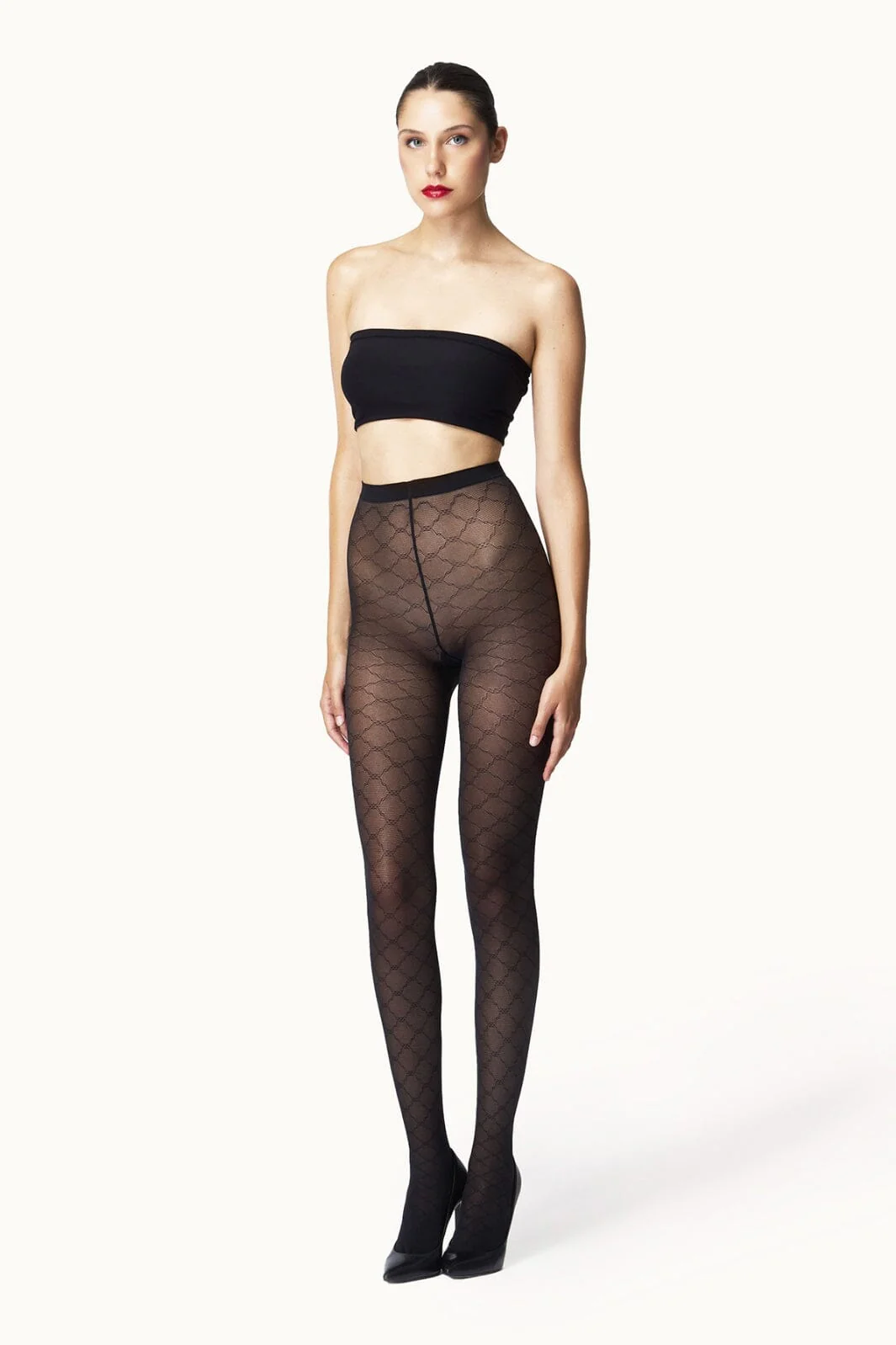 Wolford - Sheer Pattern Tights17631 - 7005 Black - Image 3