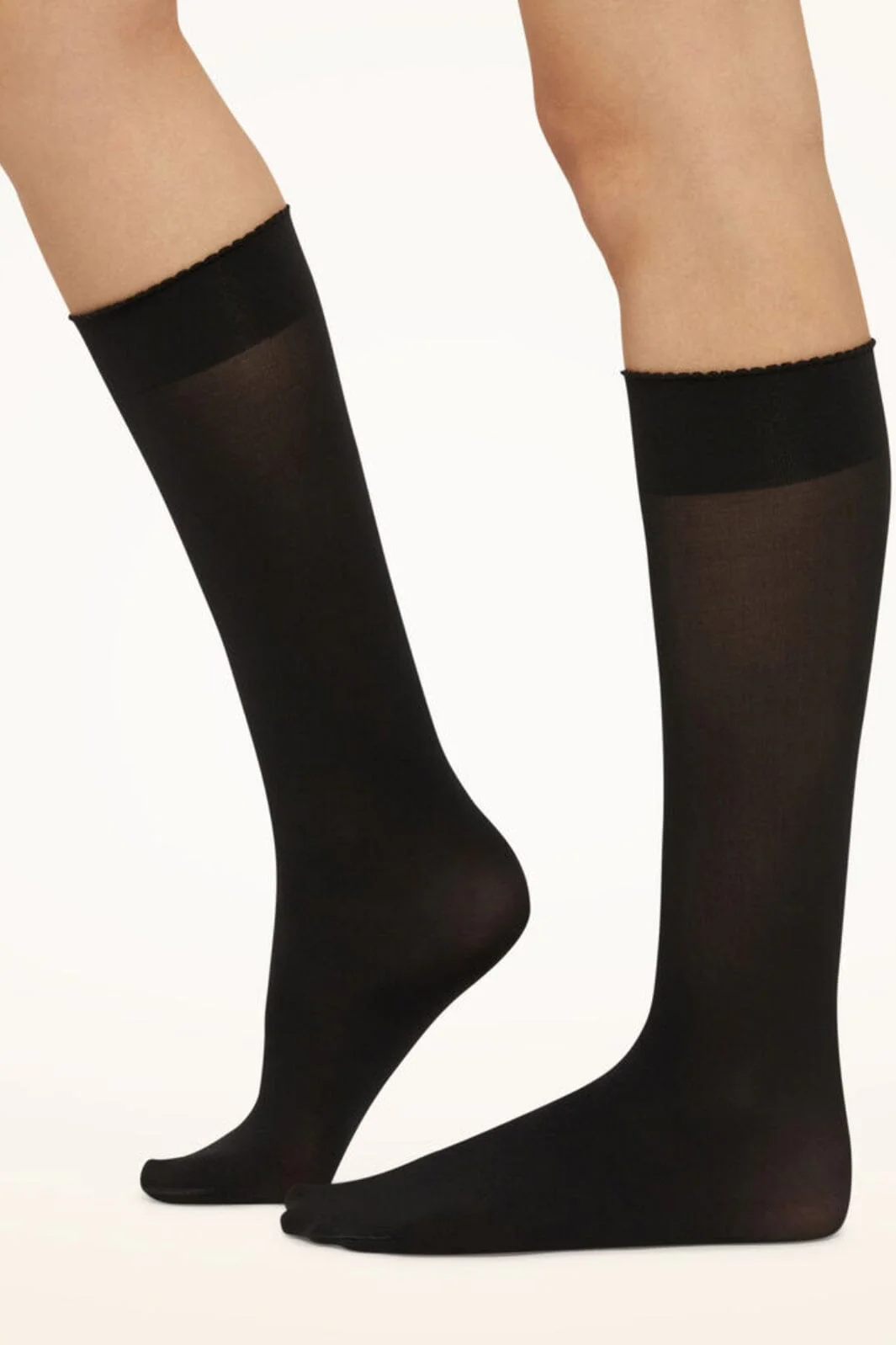 Wolford - Velvet De Luxe 50 Knee-highs - 7005 Black - Image 3