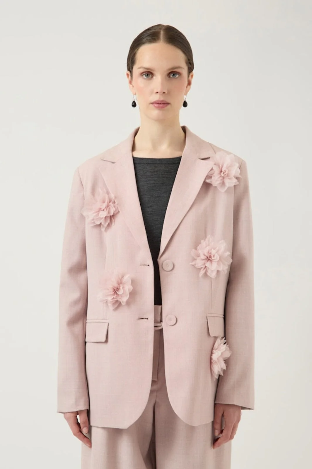 YAS - Yasmimi Ls Flower Blazer - 5014905 Rose Smoke - Image 2