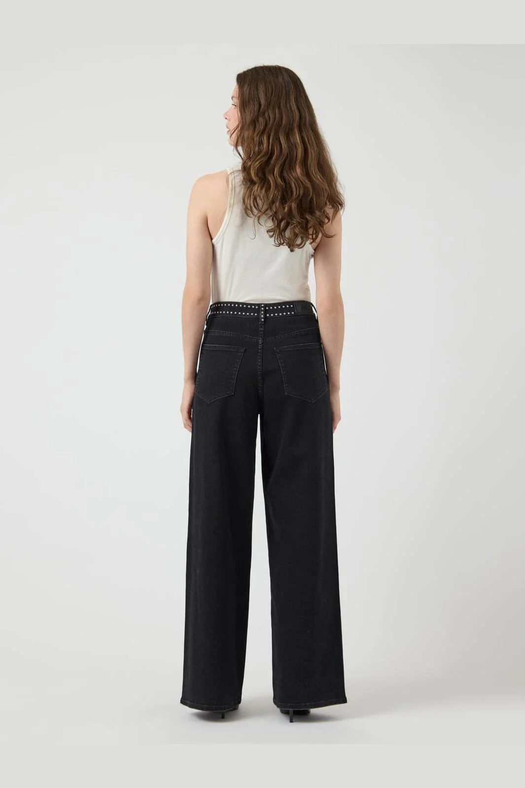 YAS - Yasnoelle Studded Jeans - 4931525 Dark Grey Denim - Image 3