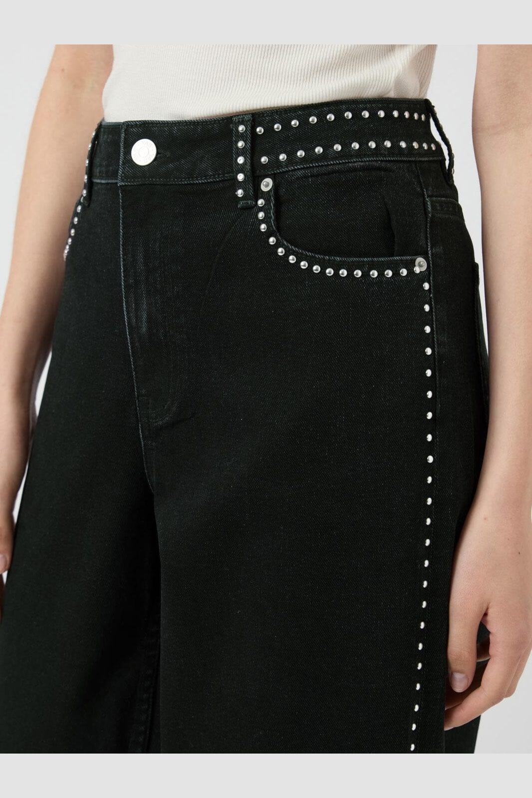 YAS - Yasnoelle Studded Jeans - 4931525 Dark Grey Denim - Image 7