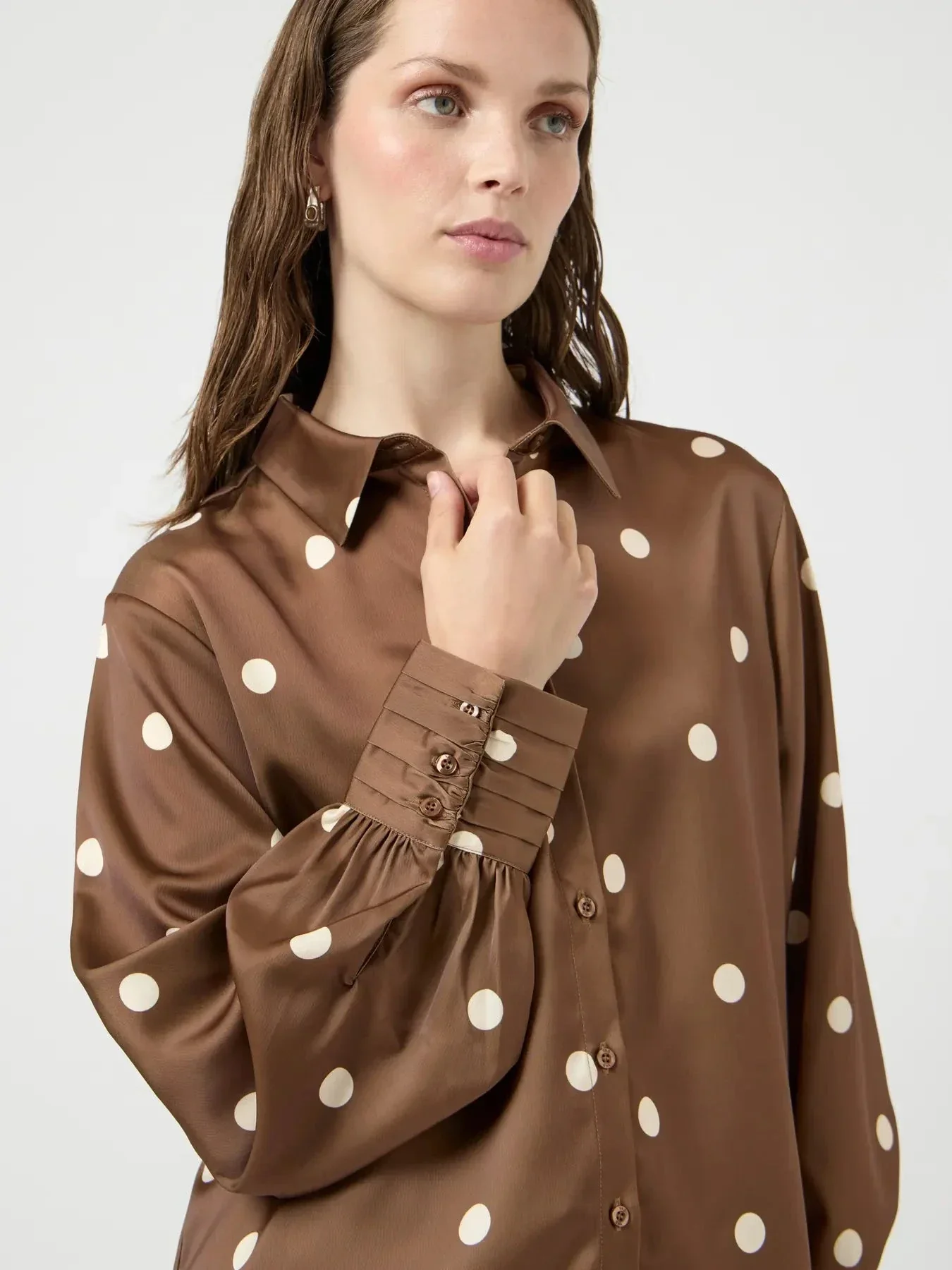 YAS - Yaspella Ls Shirt - 5084722 Pinecone Ecru Dots - Image 6