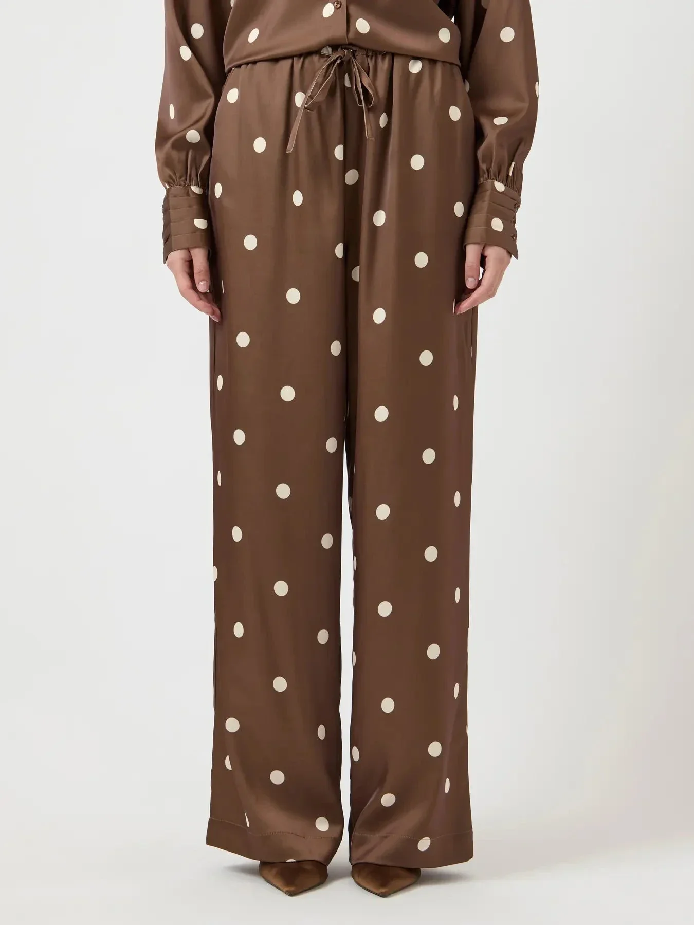 YAS - Yaspella Pant - 5084732 Pinecone Ecru Dots - Image 4