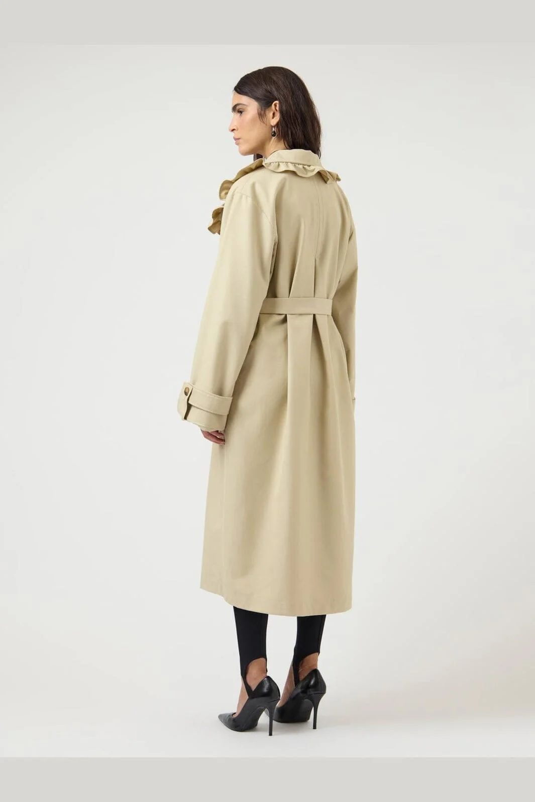 YAS - Yaselsana Ls Long Trenchcoat - 5104375 Travertine - Image 5