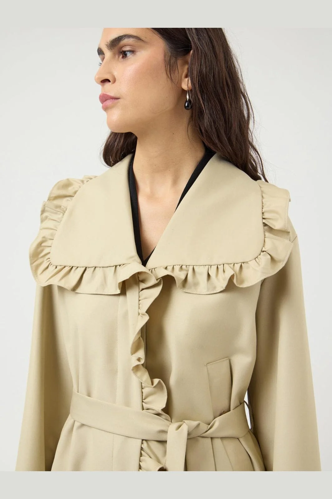 YAS - Yaselsana Ls Long Trenchcoat - 5104375 Travertine - Image 7
