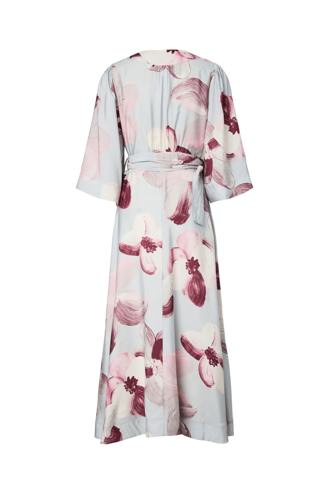 YAS - Yasmarga 3/4 Wrap Long Dress - 5032331 Skyway Marga Aop - Image 3