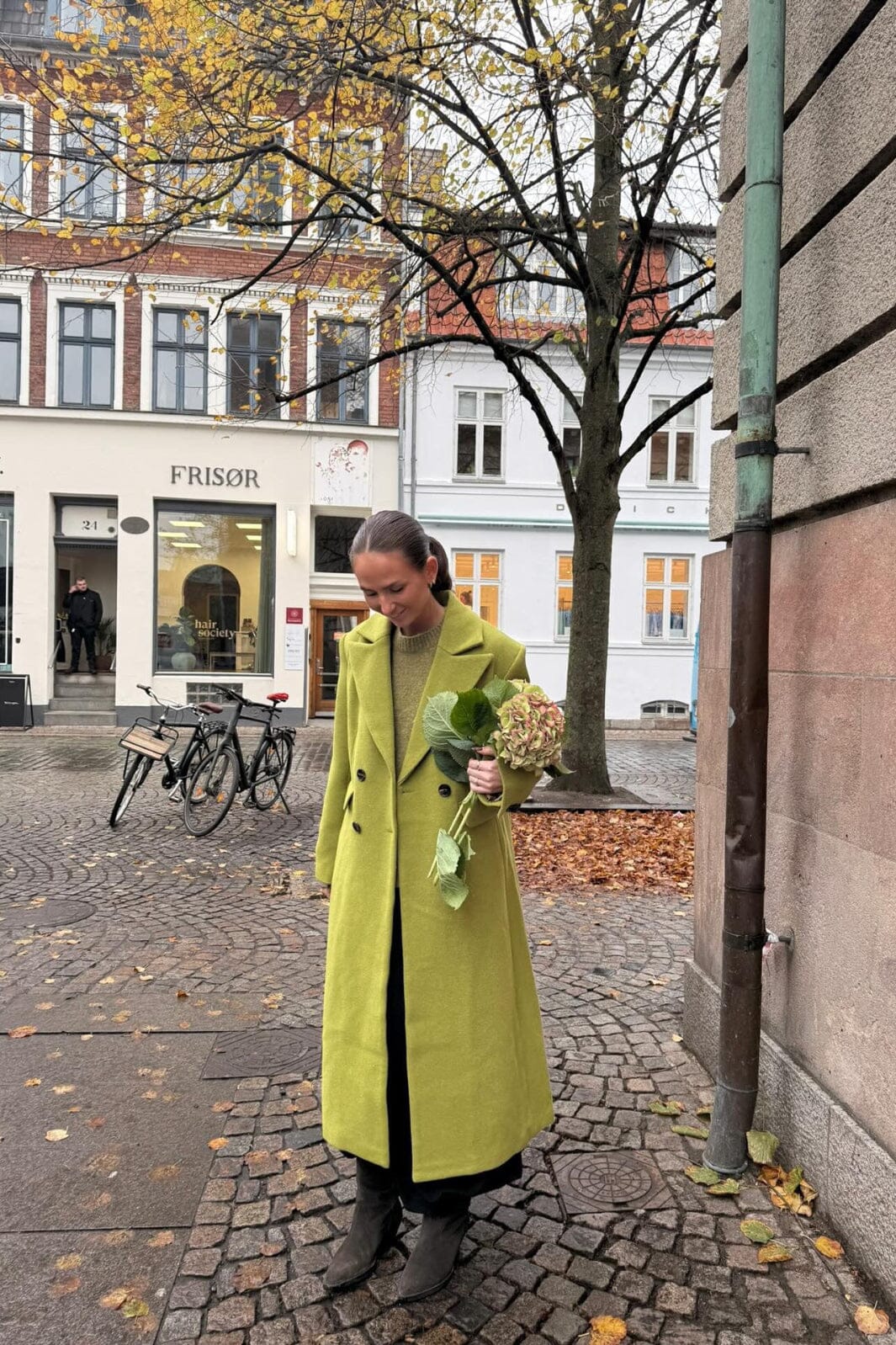 YAS - Yasroyla Ls Wool Blend Long Coat - 5099573 Cardamom Seed - Image 3